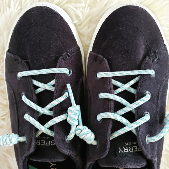 SPERRY Top-Sider Crest Vibe Brushed Cotton Black Slip-On Sneakers--NEW!--7.5 - Picture 5 of 12